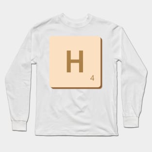 Wooden Tile - H Long Sleeve T-Shirt